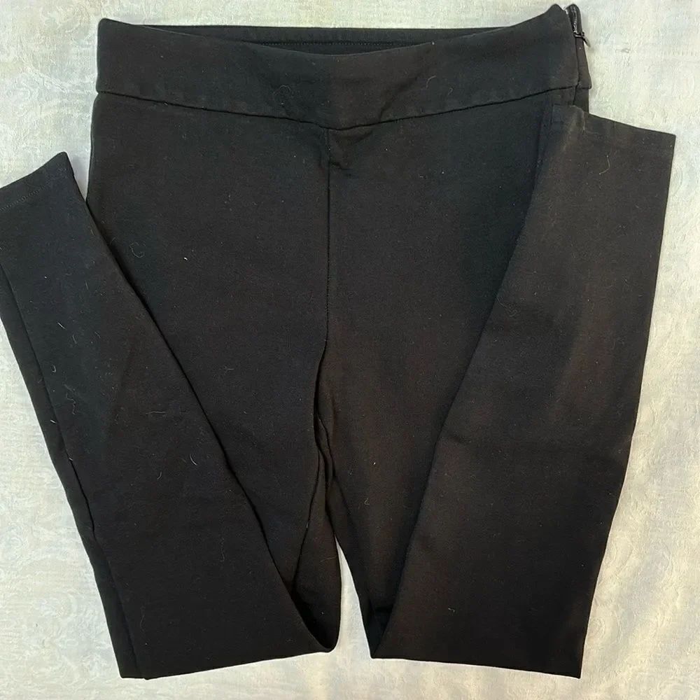 New Day Black Dress Slacks Pants Side Zipper Stretch Size XS